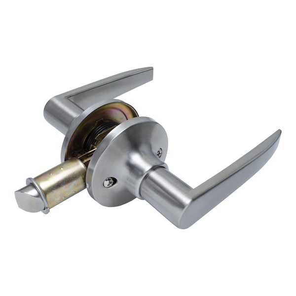 Global RV/Manufactured Housing Interior Lockset, Lever Style No 909 Passage/Non-Locking, Alum, Satin Nickel LSL-909PSAL-BSN - main